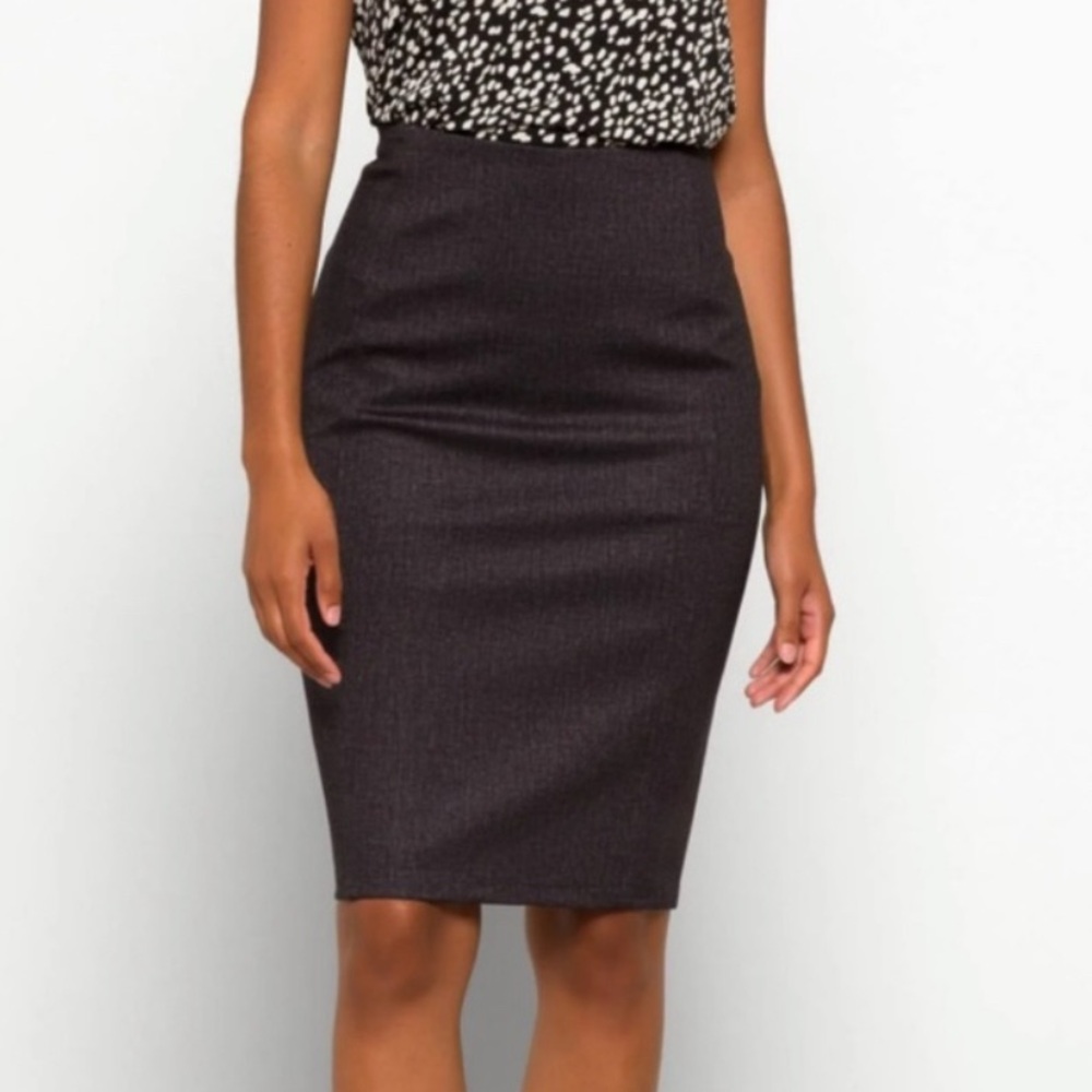 NWT Liverpool BIA Knit Pencil Skirt in Grey Women’s Size 8